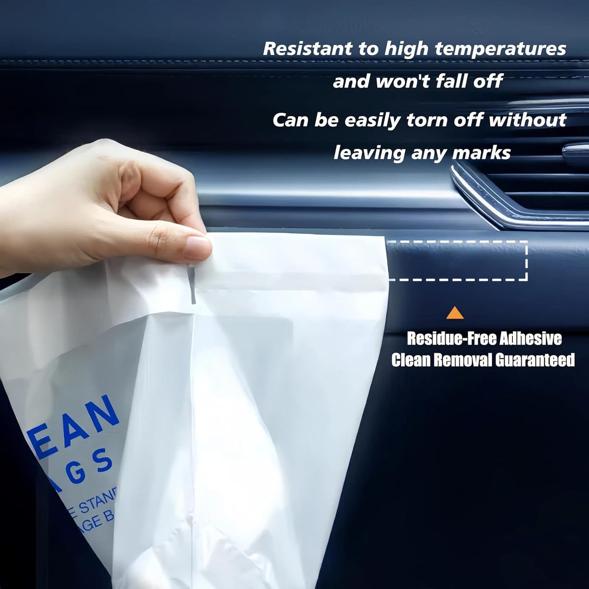 disposable Car Garbage Bin Bags 40 PCS, Leak-proof Cleaning and Vomit Bags, Easy Stick-On and Stand Design, Disposable Small Garbage Bags