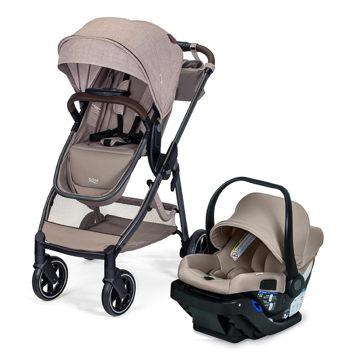 Britax Phases Travel System with Arbor Infant Car Seat — Teak