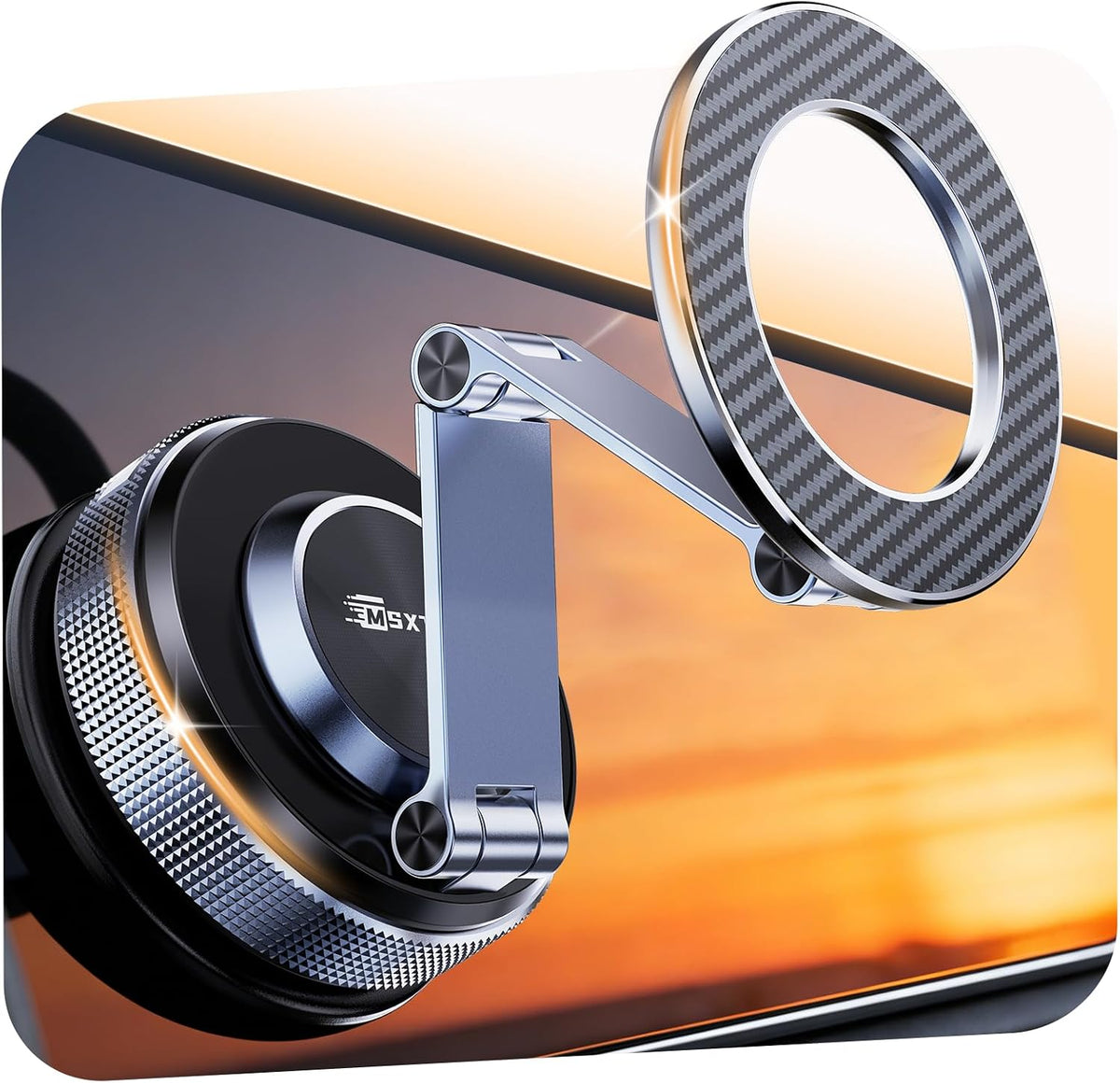 MSXTTLY Magnetic Car Phone Holder Tesla Phone Mount for Magsafe,Long Arm