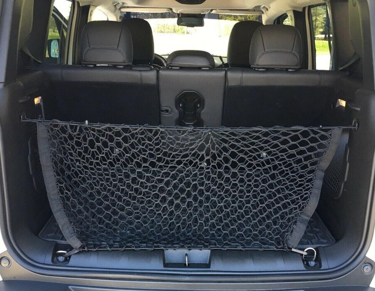 Rear Trunk Organizer Cargo Net for Jeep Compass 2017-2025 – Envelope Style Cargo Net for SUV – Premium Mesh Elastic Car Trunk Organizer Vehicle Carrier Storage–Compatible with Compass