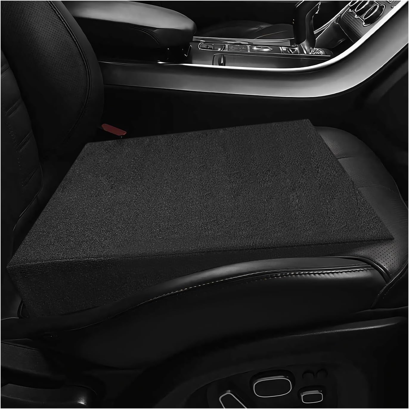 Auto Seat Wedge Leveling Cushion, Breathable Fabric Rear Seat Leveling Mat Support Cushion, Ergonomic Angled Design Backseat Pad Pain Relief Pad for Car Office Outdoor