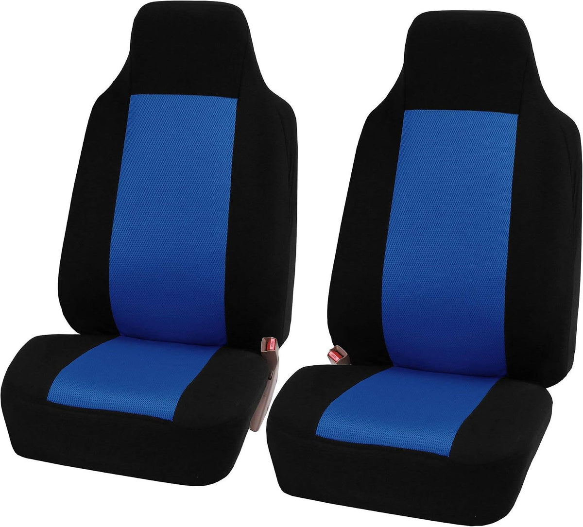 FH Group 3D Air Mesh Car Seat Covers Front Set – Universal Fit Automotive Seat Protectors, Washable Low Back Bucket Seat Covers for SUV, Sedan, Car Accessories, Pink/Black