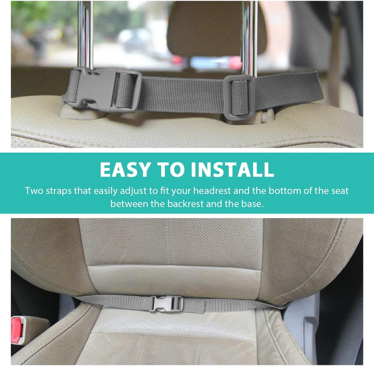 2 PCS Car Seat Back Organizer, Tactical MOLLE Sag Proof Vehicle Panel Backseat Cover Protector, Universal Molle Nylon Storage Bag Seat Back Hanger Pad for Car Truck SUV Pickup (Camouflage ACU)
