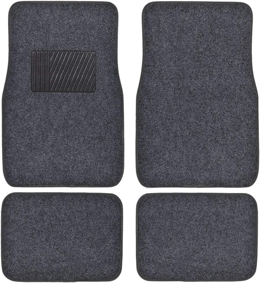 Motor Trend Premium Inter-Lock Backing Carpet Car Floor Mats - Front & Rear, Thick & Durable Auto Protection, Fits Most Cars Truck SUV Coupe Sedan