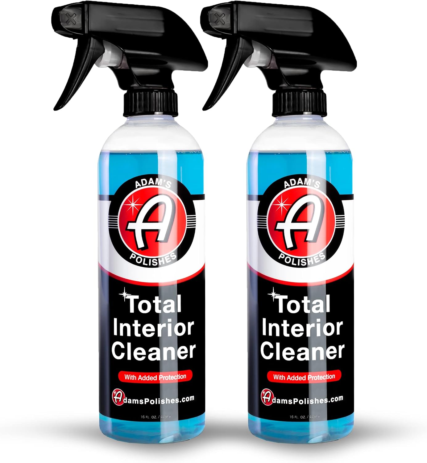 Adam's Polishes Interior Cleaner & Protectant (16oz) (2-Pack), Quick Detailer & SiO2 Protection, Ceramic Infused UV Protection, Anti-Static, For Leather, Vinyl, Plastics, Glass