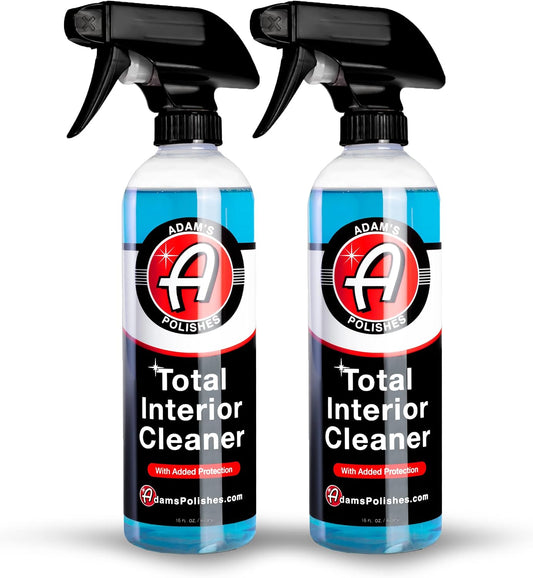 Adam's Polishes Interior Cleaner & Protectant (16oz) (2-Pack), Quick Detailer & SiO2 Protection, Ceramic Infused UV Protection, Anti-Static, For Leather, Vinyl, Plastics, Glass
