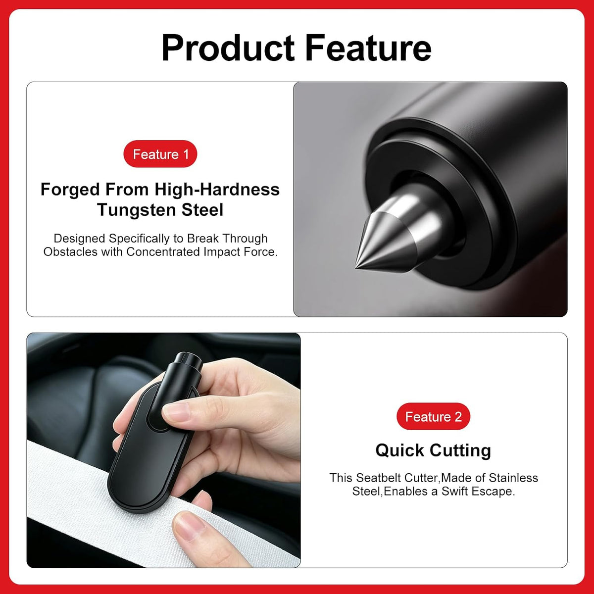 2026 New Car Escape Tool for Driver Crash/Water, Car Emergency Escape Tool