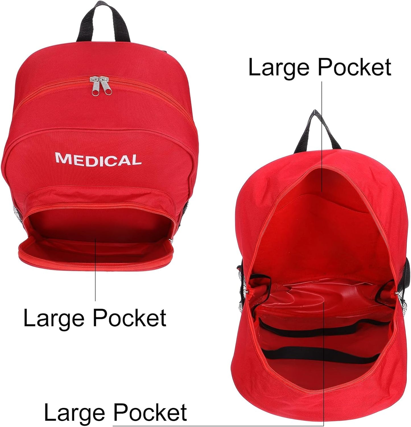 First Aid Bag Emergency Medical Kit Backpack, 40x30x15cm (15.7x11.8x5.9in) Oxford Fabric, Lightweight Portable for Outdoor Camping Hiking Travel Home Car Workplace Survival