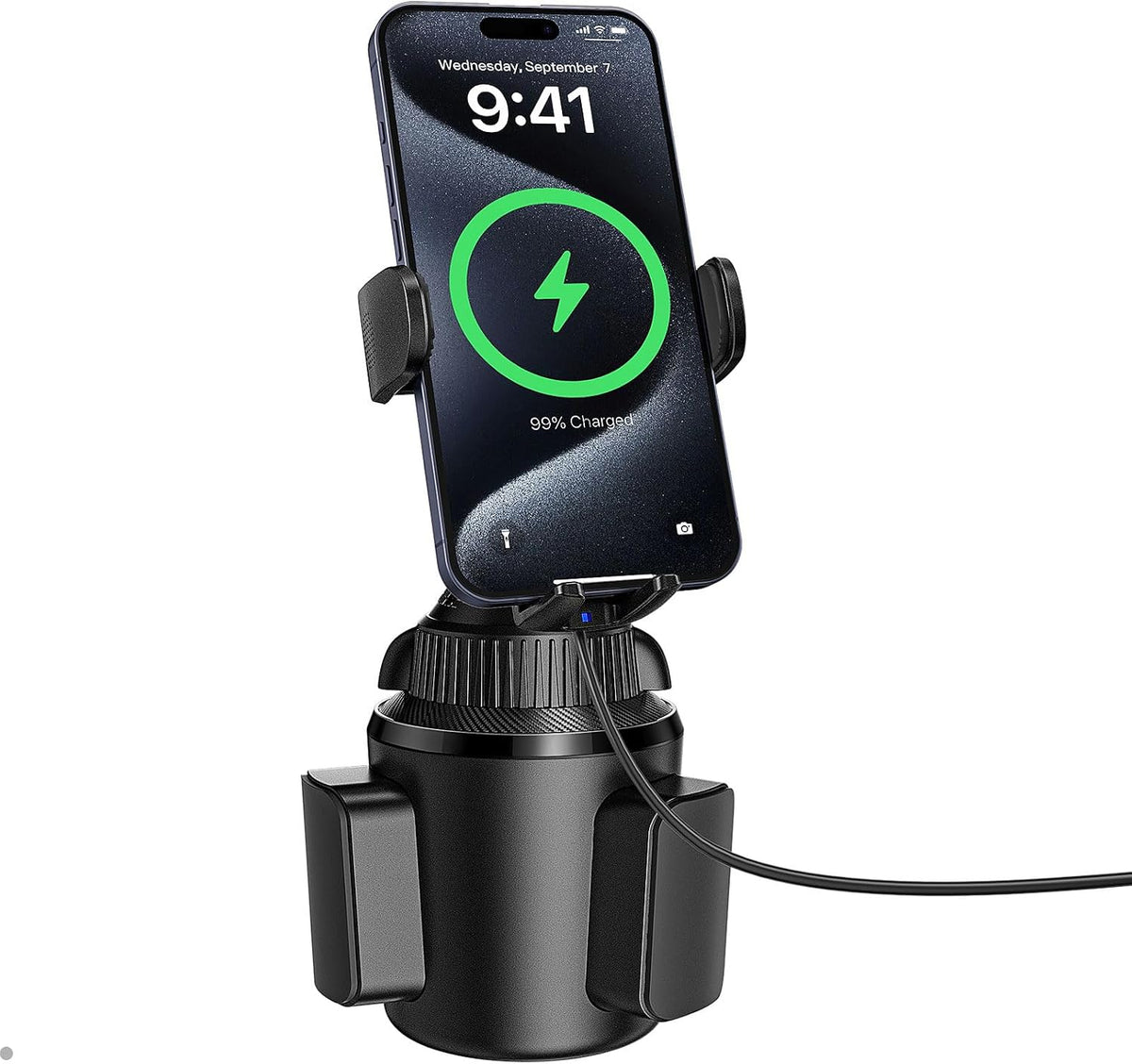 APPS2Car Magnetic Cup Holder Phone Holder -Designed for iPhone MagSafe Case - [Not Charging] (Gray-MagSafe)