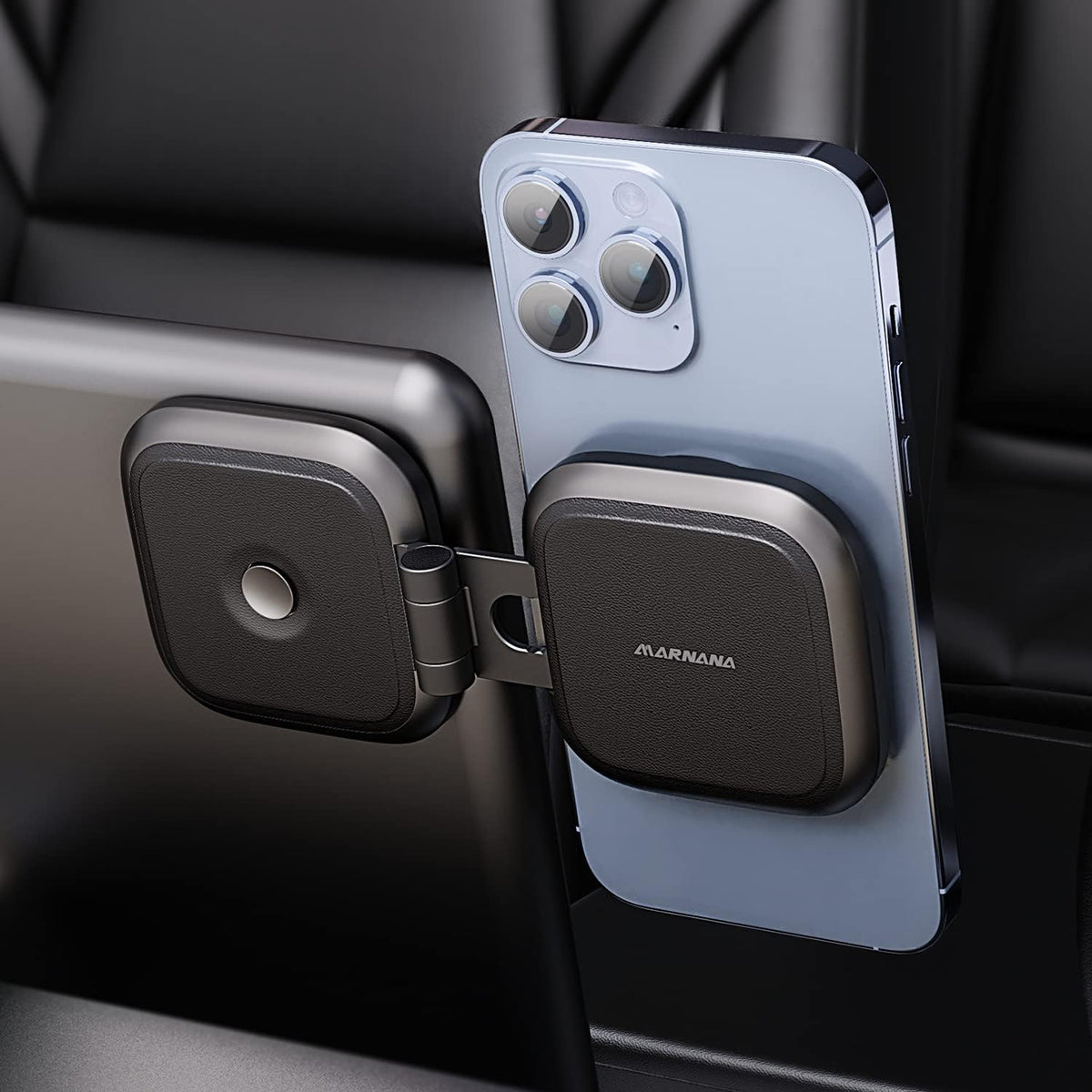 Fast Charging Wireless Car Charger Mount, Magnetic Foldable Car Phone Holder for Tesla Model 3/Y Designed for MagSafe Compatible with iPhone 12/13/14 Series