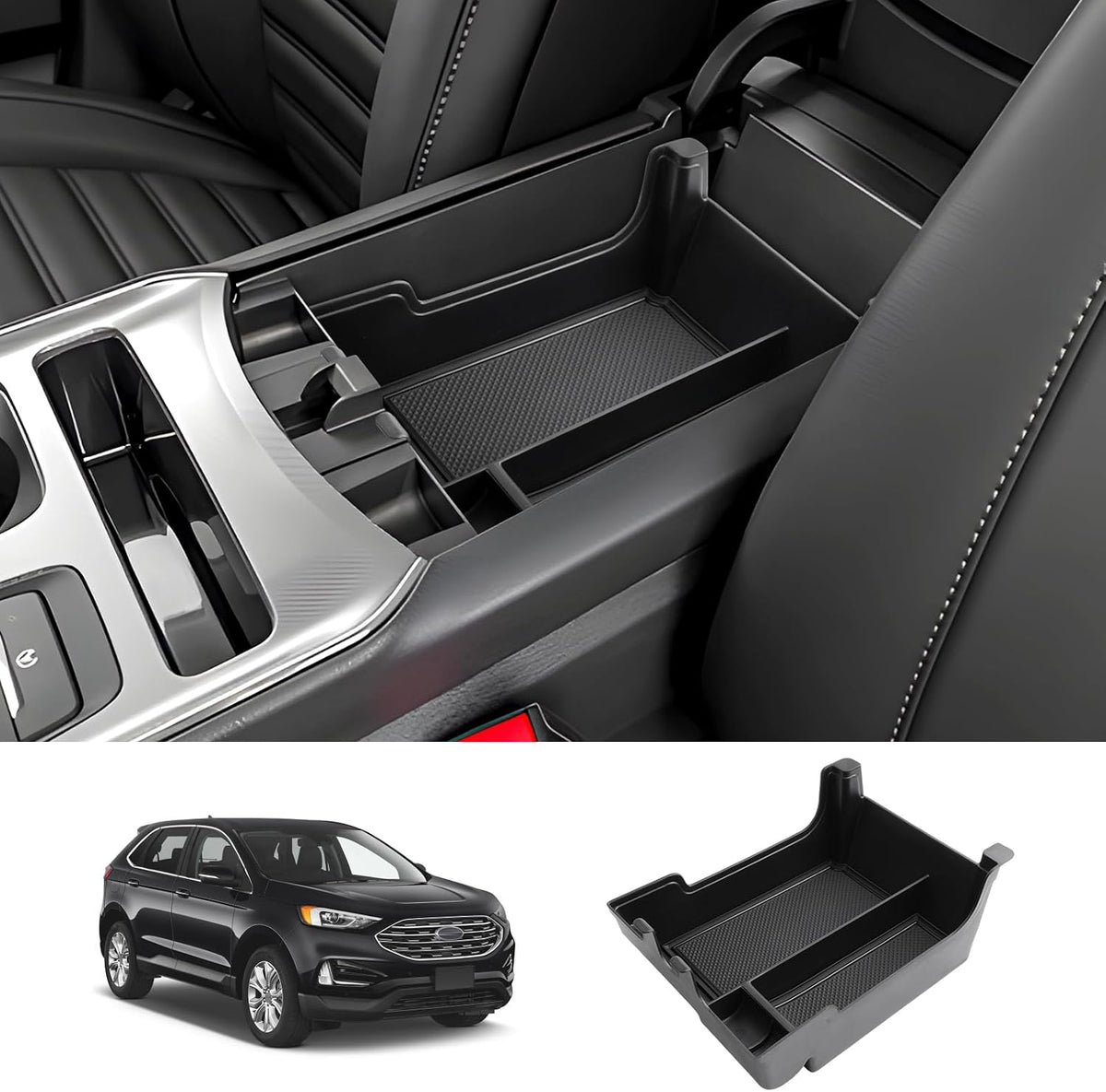 LUWU 2021 2022 2023 2024 2025 Edge Center Console Organizer Armrest Storage Box Insert Tray 2024 2025 Edge Accessories Black