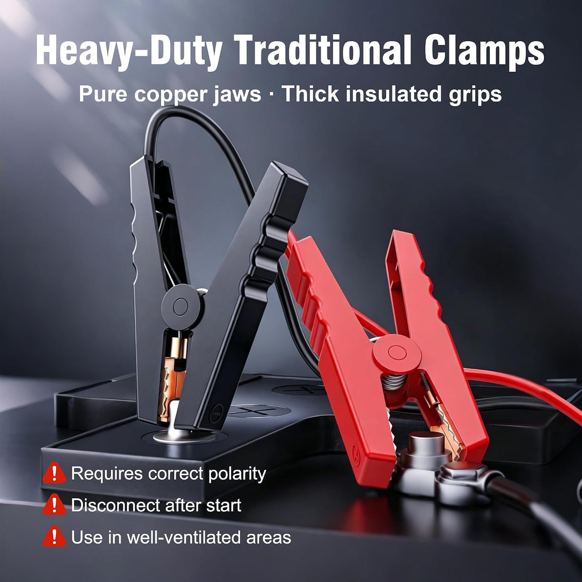 TM20 Jump Starter 5000A,Portable Car Battery Charger 12V(9L Gas/6L Diesel)