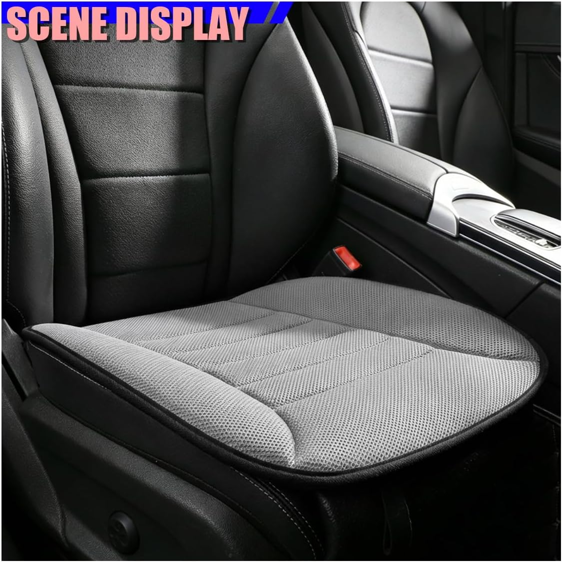 Car Seat Cushion, Breathable 3D Air Mesh Car Front Seats Bottom Cover for Comfortable Driving, Soft Non-Slip Auto Interior Driver Seat Protector for Home, Office, Truck(Gray)