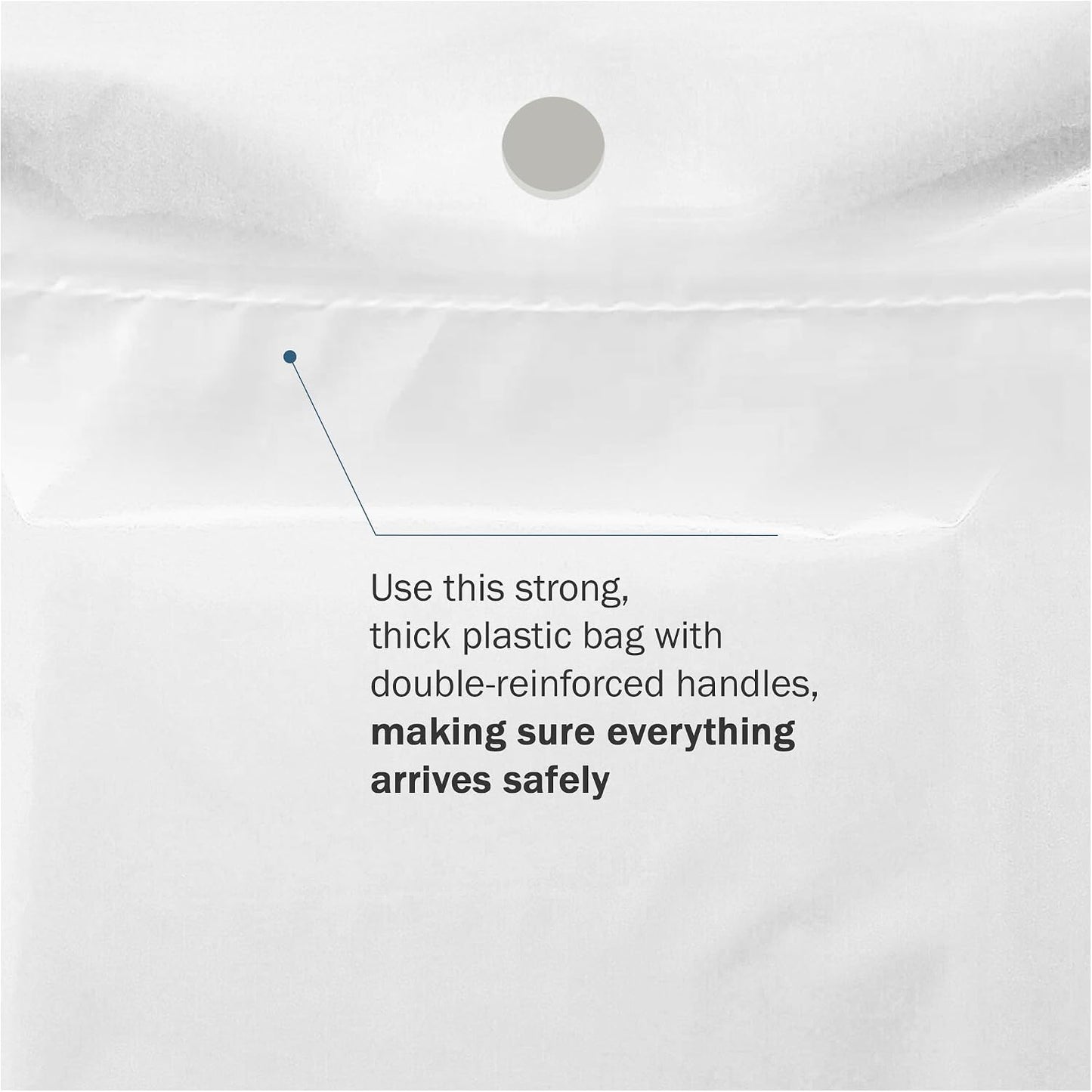 9x12 White Disposable Car Trash Bags, Leak-proof, Small Size, 50 Pack, 2 Mil Thick, with Die-Cut Handles by PPB