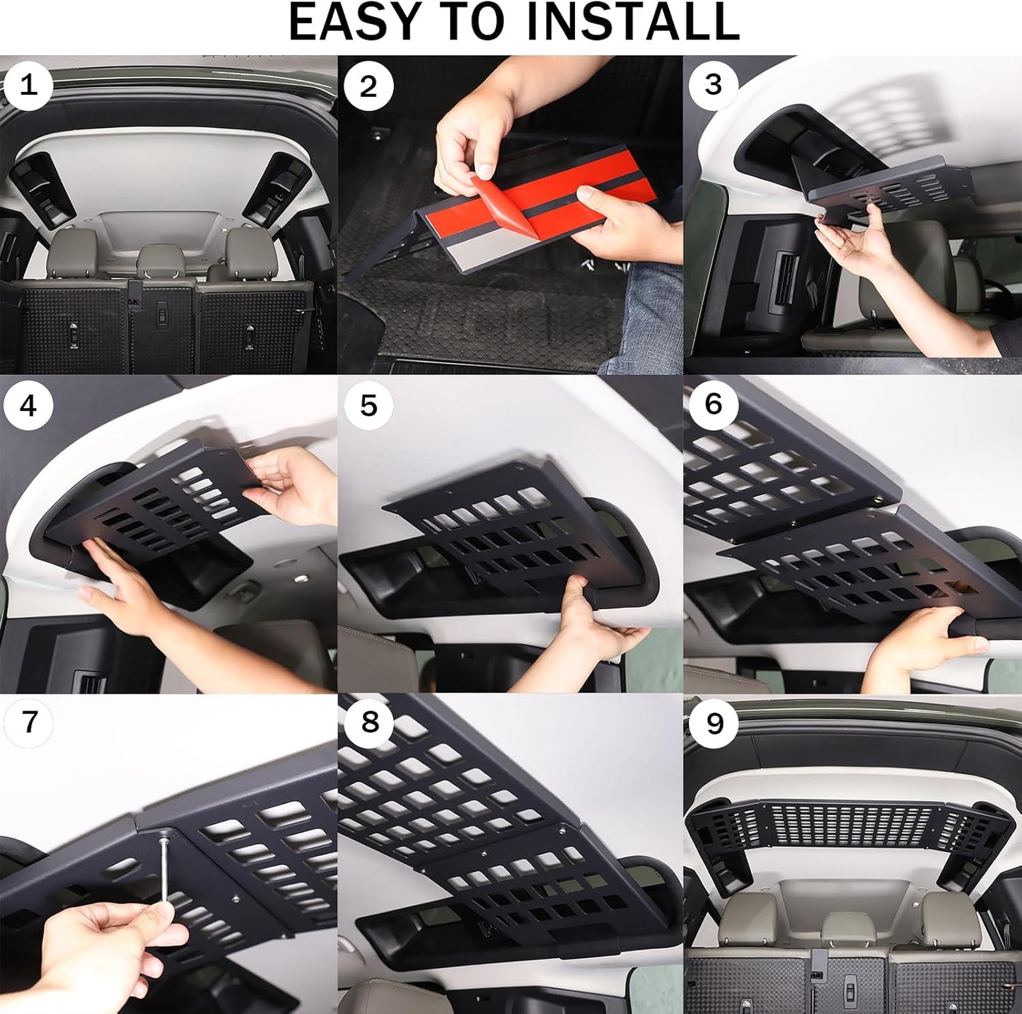Modular Storage Panel Cargo Rack for L@nd Rover Defender 2020 2021 2022 2023, Aluminum Alloy Trunk Organizer Shelf Luggage Holder Storage Carrier Accessories