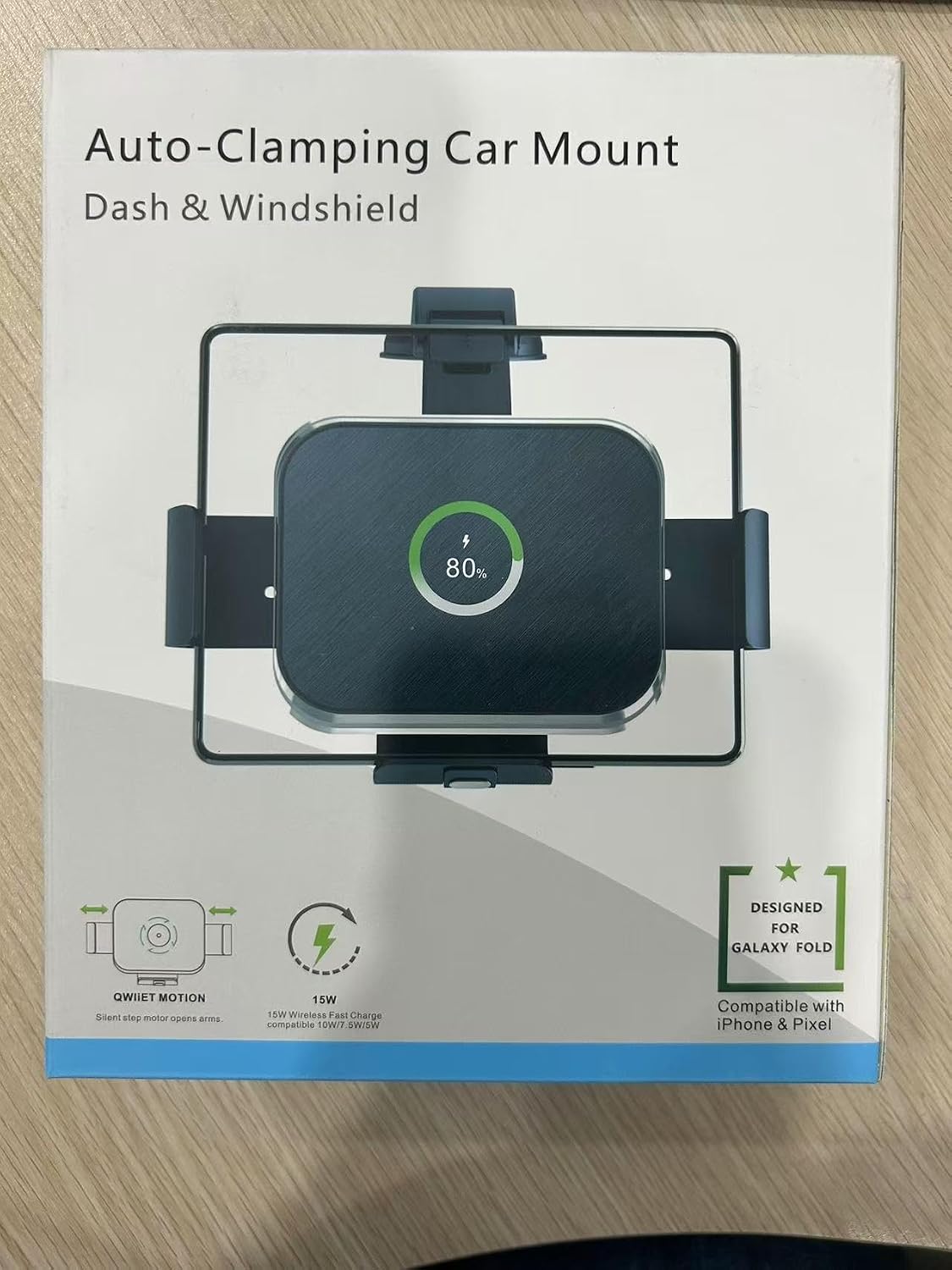 Dual Coil Wireless Car Charger Mount for Galaxy Z Fold Series