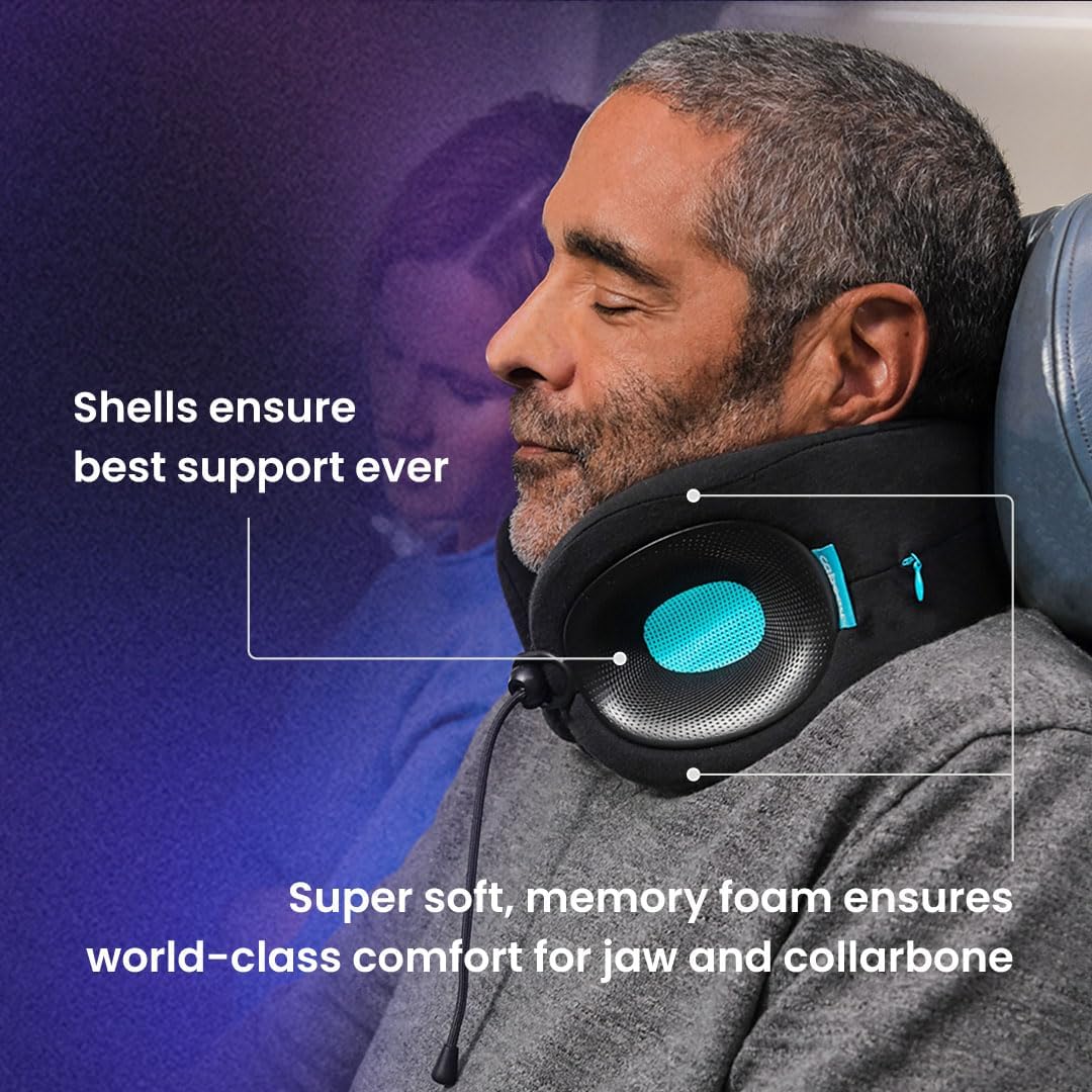 Cabeau Evolution X Travel Essential Neck Pillow - Award Winning Innovative Travel Pillow - The Only Customizable Neck Pillow that Works - Diamond
