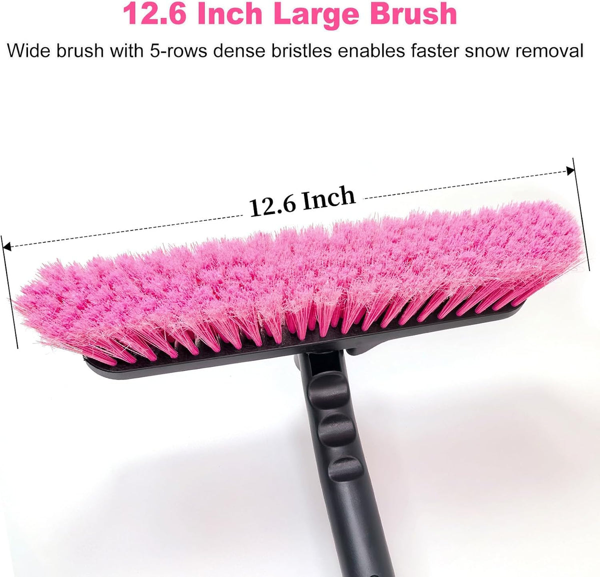 44 Inch Extendable Snow Brush for Car, Ice Scraper with Brush