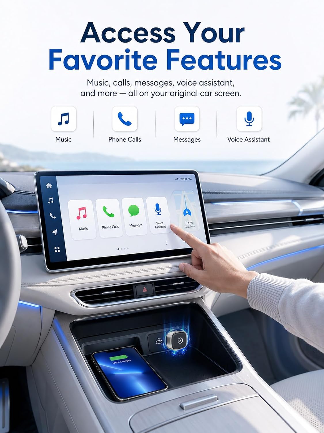 Wireless CarPlay Adapter & Android Auto Adapter, Ultra Mini