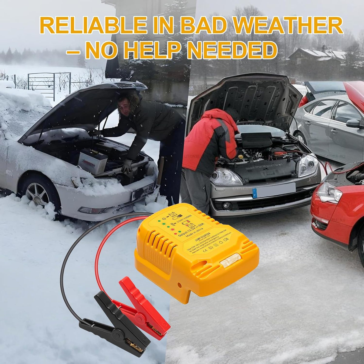 12V Jump Starter Adapter Compatible with Dewalt 20V/60V Batteries