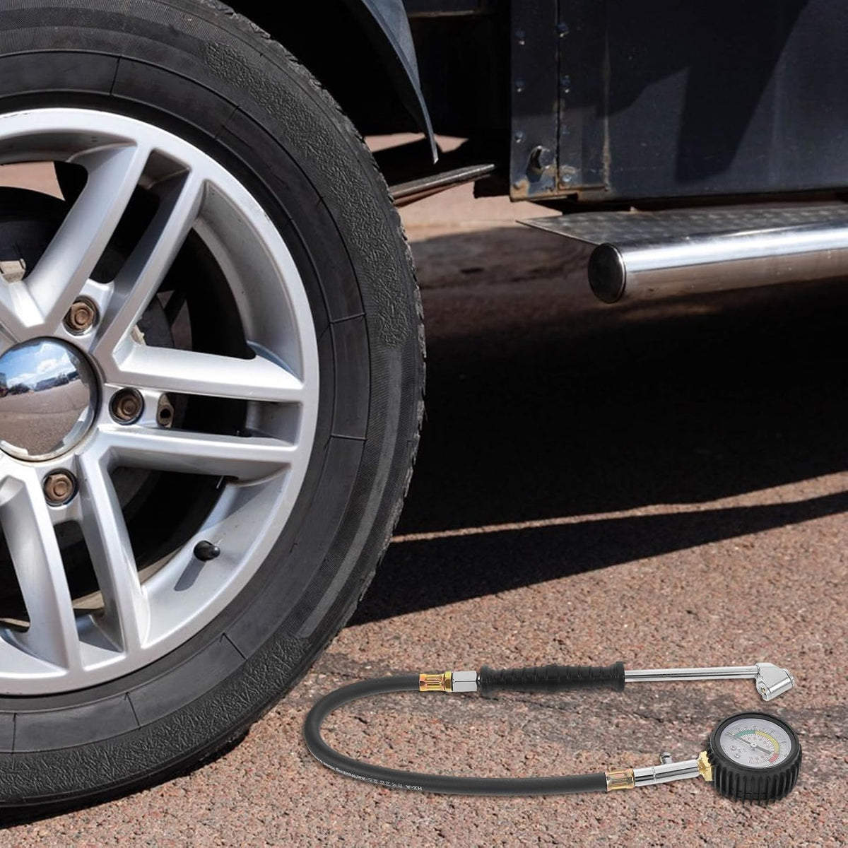 Manual Tire Pressure Gauge with Digital Display for Cars Trucks