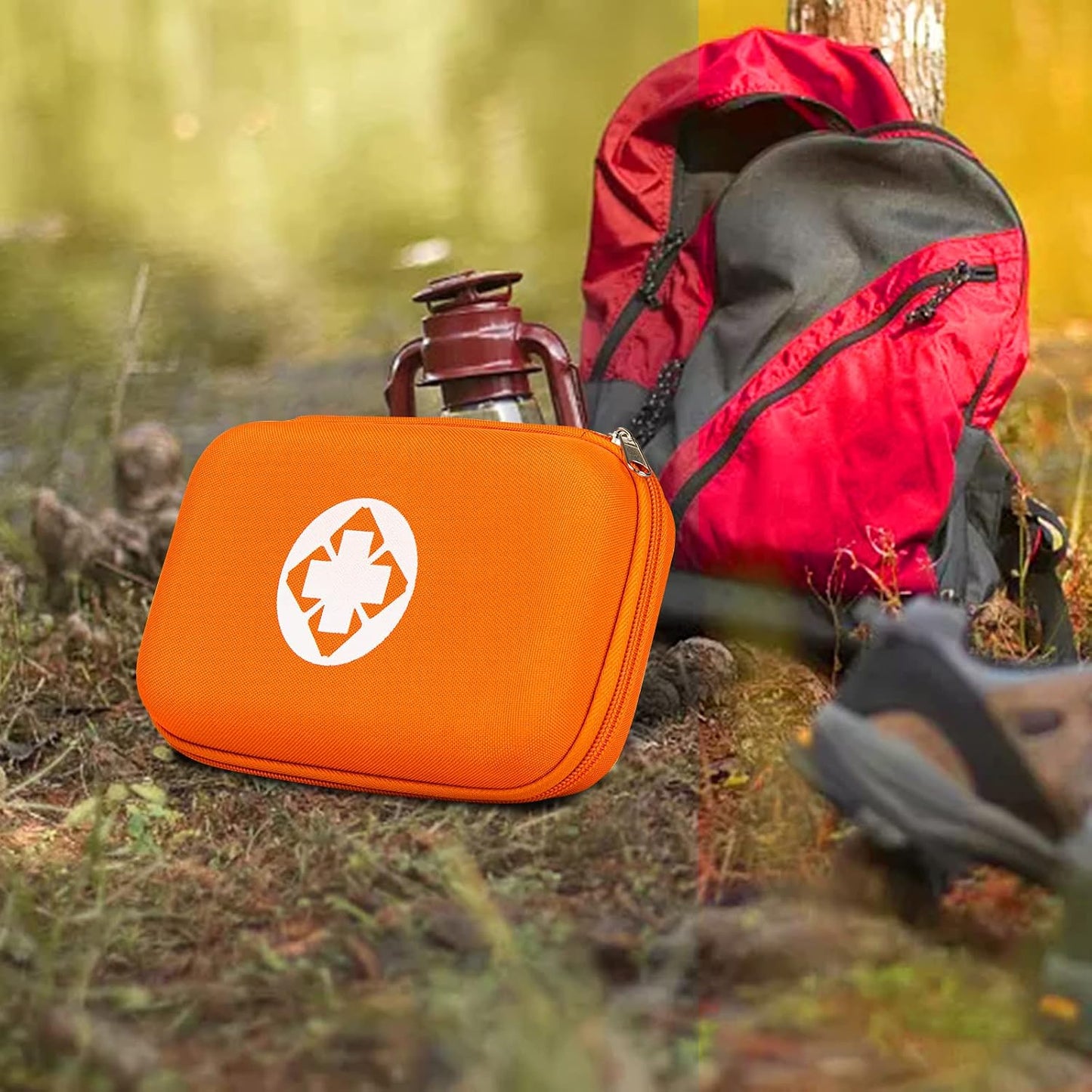 Small-Waterproof Car First-Aid Kit Emergency-Kit - Orange 277Piece Camping Equipment for Camping Hiking Home Travel YIDERBO