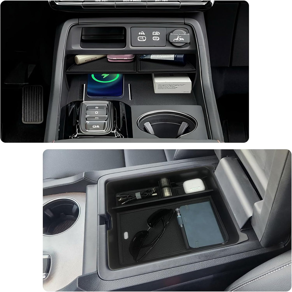 Zxiaochun 2PCS Center Console Organizer for 2023 2024 2025 2026 Honda Pilot