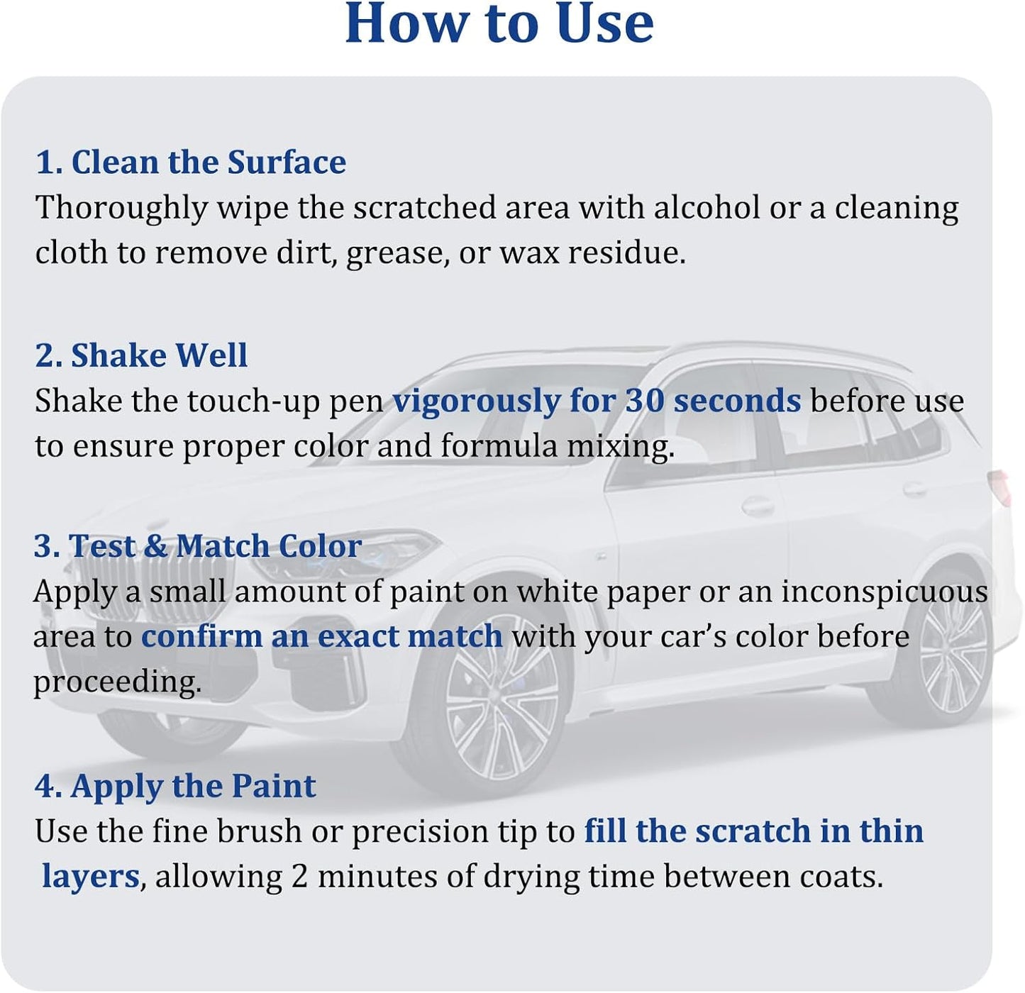 212 Obsidian Car Touch-Up Paint for Lexus RX350 ES300h, 2-in-1 Car Paint Scratch Repair Kit, Quick & Easy Solution to Repair