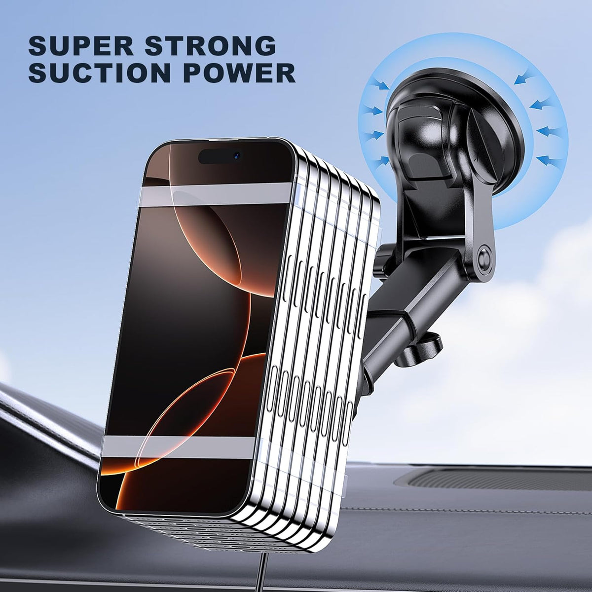 for Mag-Safe Car Mount Charger Dash Windshield Vent Magnetic Phone Holder