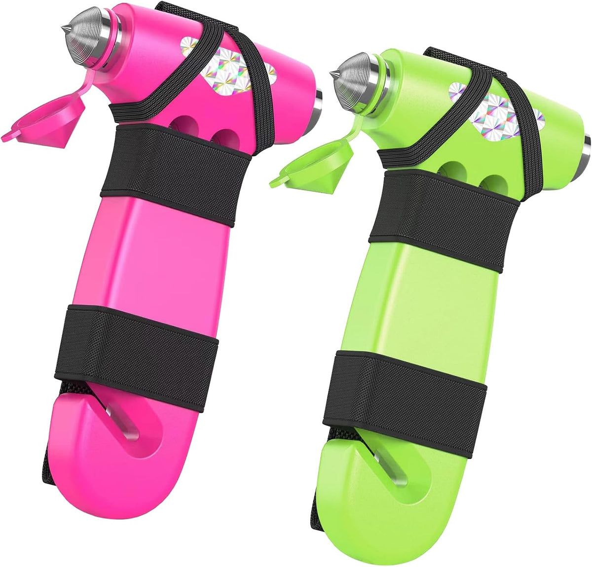 Car Safety Hammer, 3-in-1 Emergency Escape Tool with Window Breaker and Seat Belt Cutter, 2-Pieces Safety Emergency Car Escape Tool for Car, Office, Home