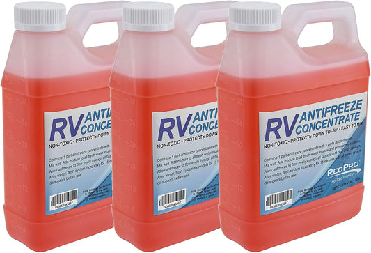 RecPro RV Antifreeze Concentrate | -50°F | 32 oz | 3 Pack