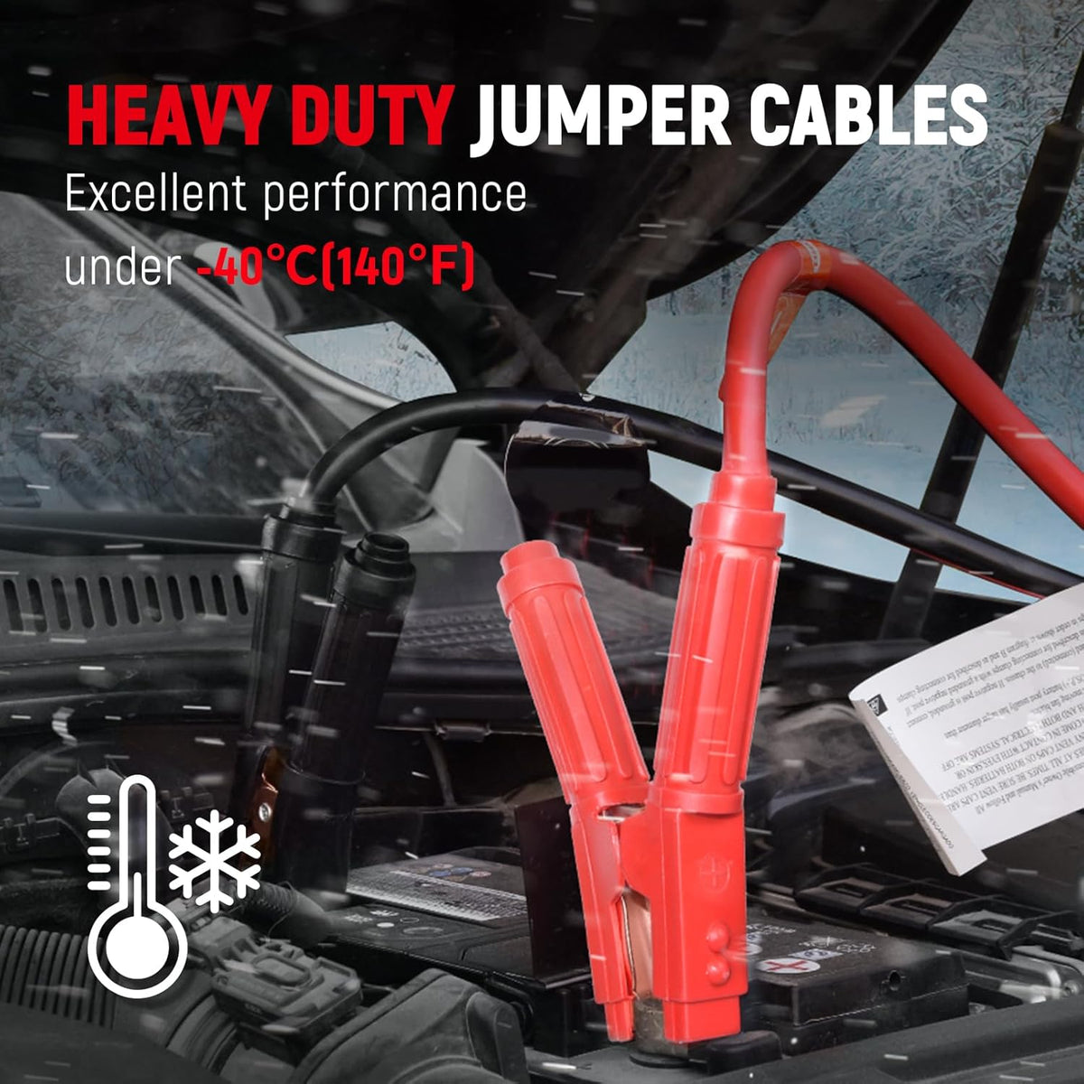 TOPDC Jumper Cables 0 Gauge 20FT 1000Amp Heavy Duty for Cars