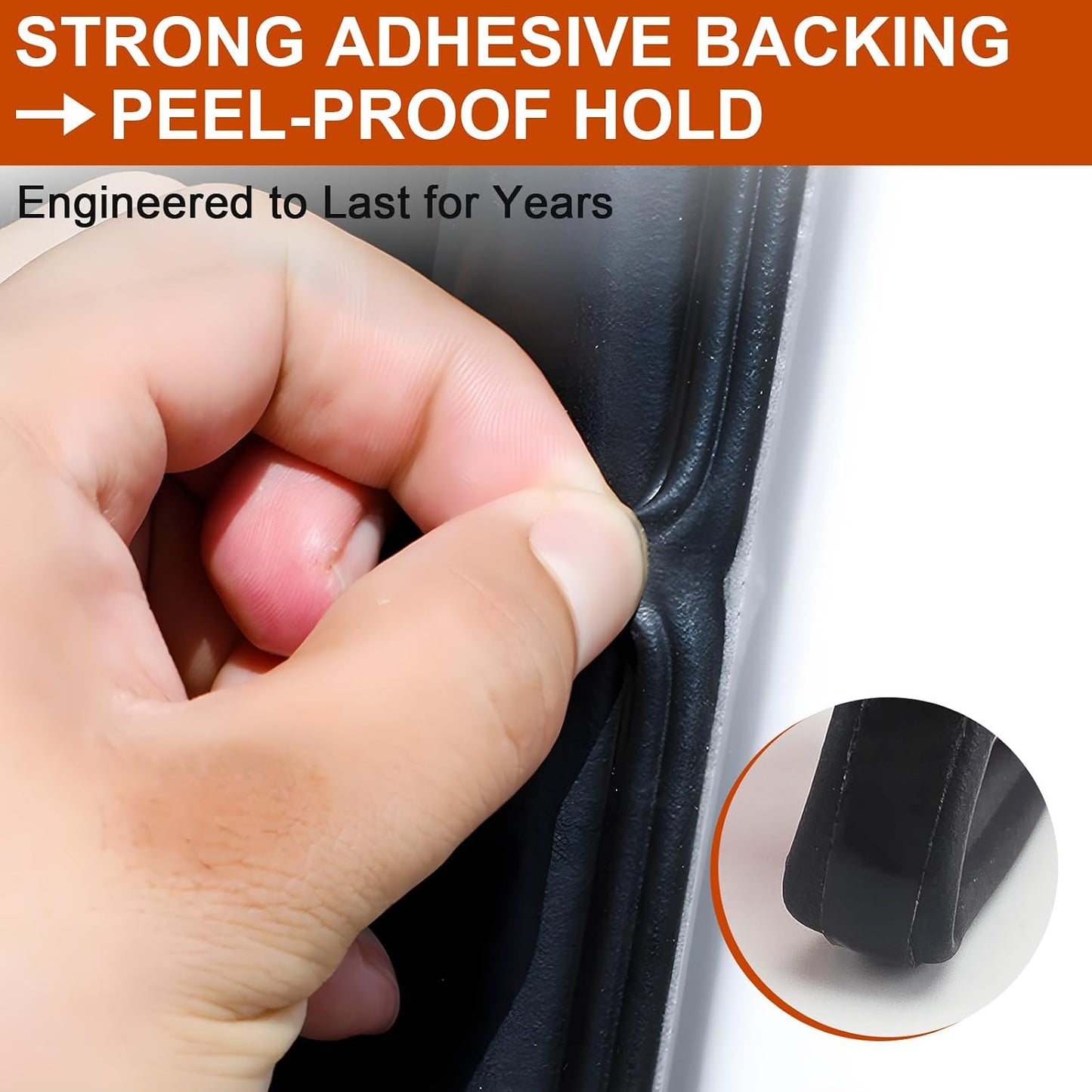 alophoty 34 Ft Car Door Seal Strip Universal Self Adhesive Automotive Weather Stripping, Double Layer 5-Hole Car Door Soundproofing Strip, Rubber Seal Strip for Cars Trucks SUVs RVs