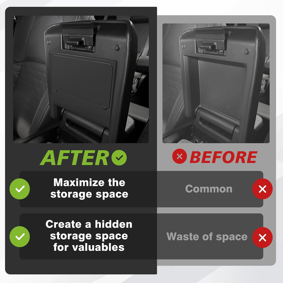 Muslogy Center Console Hidden Storage Box for 2025 2026 Toyota 4Runner