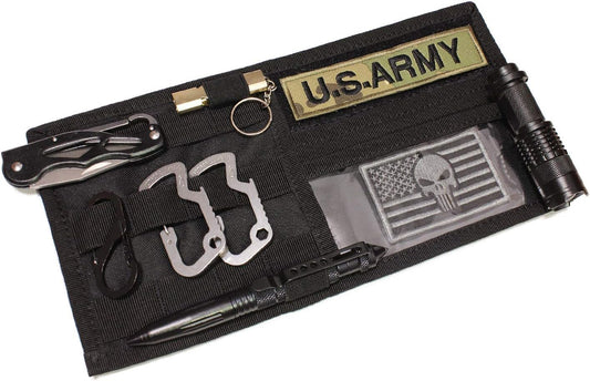 WYNEX Car Sun Visor Organizer with MOLLE Panel | Universal Car Storage Pouch, Compatible Sedan, Suvs, and Vans | for Small Tools, Glasses & Documents
