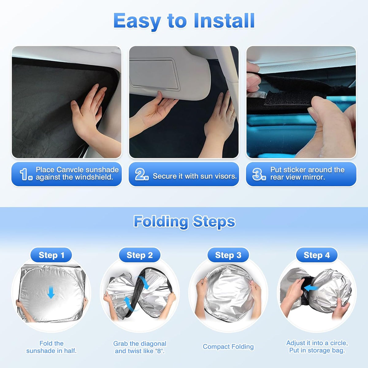 Canvcle Window Shades for 2015-2019 Subaru Outback Accessories Windshield Sun Shade Side Rear Window Covers Sunshade Sun Visor Shield Privacy Protection for Camping Keep Vehicle Cool Black 8PCS