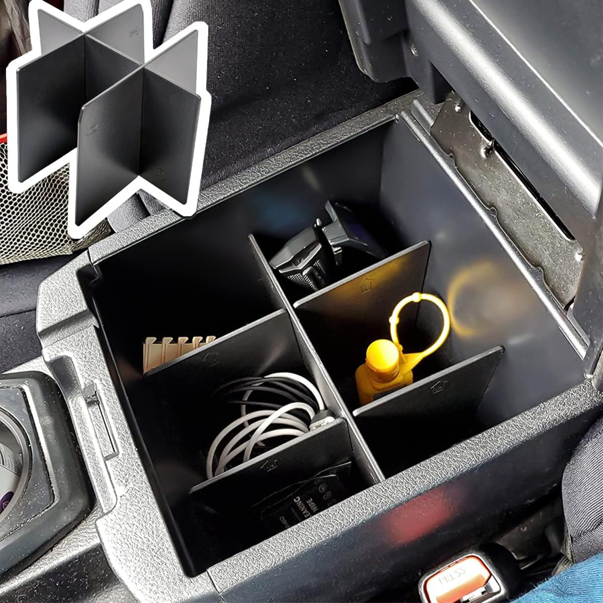 Center Console Organizer for 2016-2023 Toyota Tacoma Armrest Storage Box