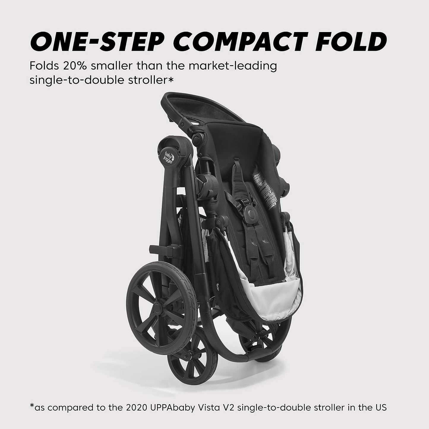 Baby Jogger City Select 2 Single-to-Double Modular Stroller Eco Collection Lunar Black