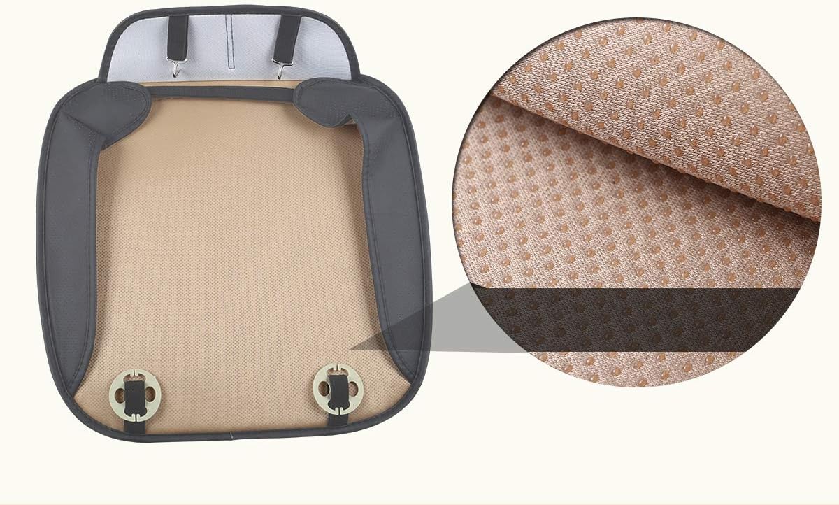 Car Seat Protector PU Leather Front Car Seat Cover,Single Seat Cover Without Backrest 1pcs (Gray)