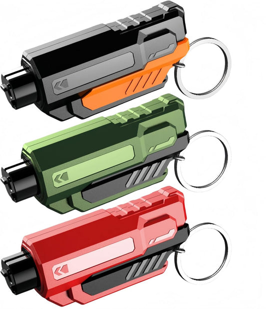 Window Breaker and Seatbelt Cutter Keychain,2 in 1 Car Safety Hammer Glass Break Under Water,Emergency Window Punch Escape Tool for Vehicle (3, redgreenorange)