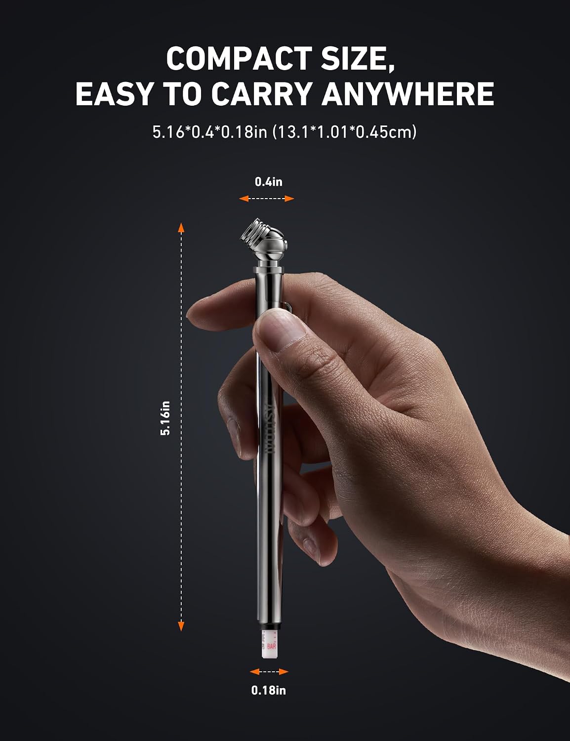 AstroAI Pencil Tire Pressure Gauge 2 Pack, Digital Tire Pressure Gauge with Inflator