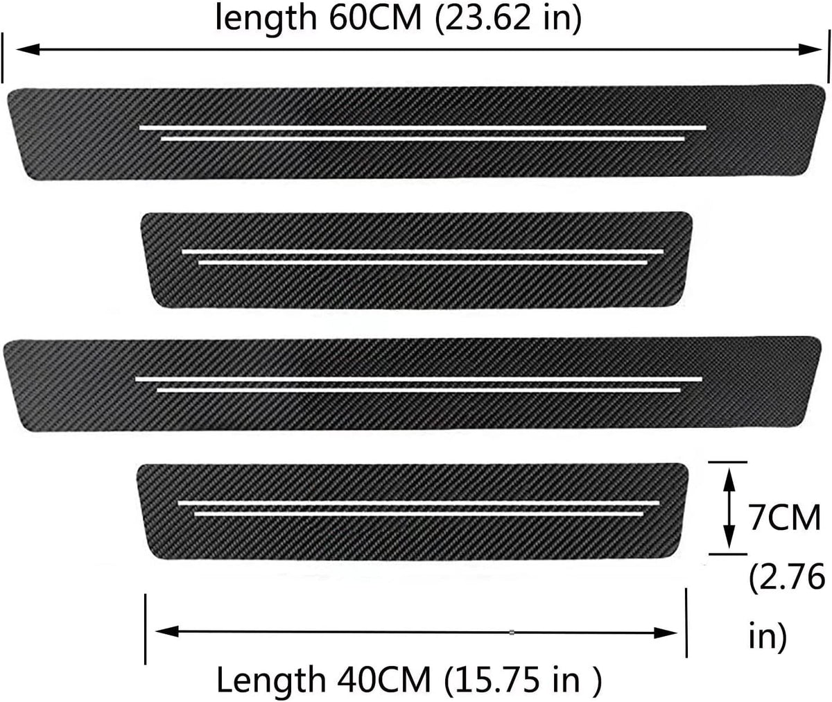 Door sill Protector,Door sill Scratch Protection(Suitable for Most car Models),Anti-Scratch Protection Strips（9PC）