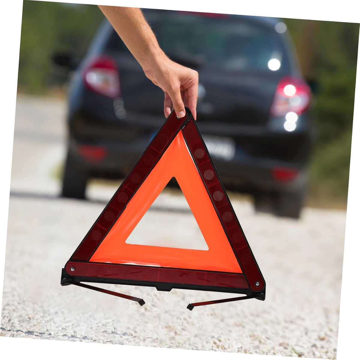 Cabilock 3 Pack Red Roadside Warning Triangles for Car Safety