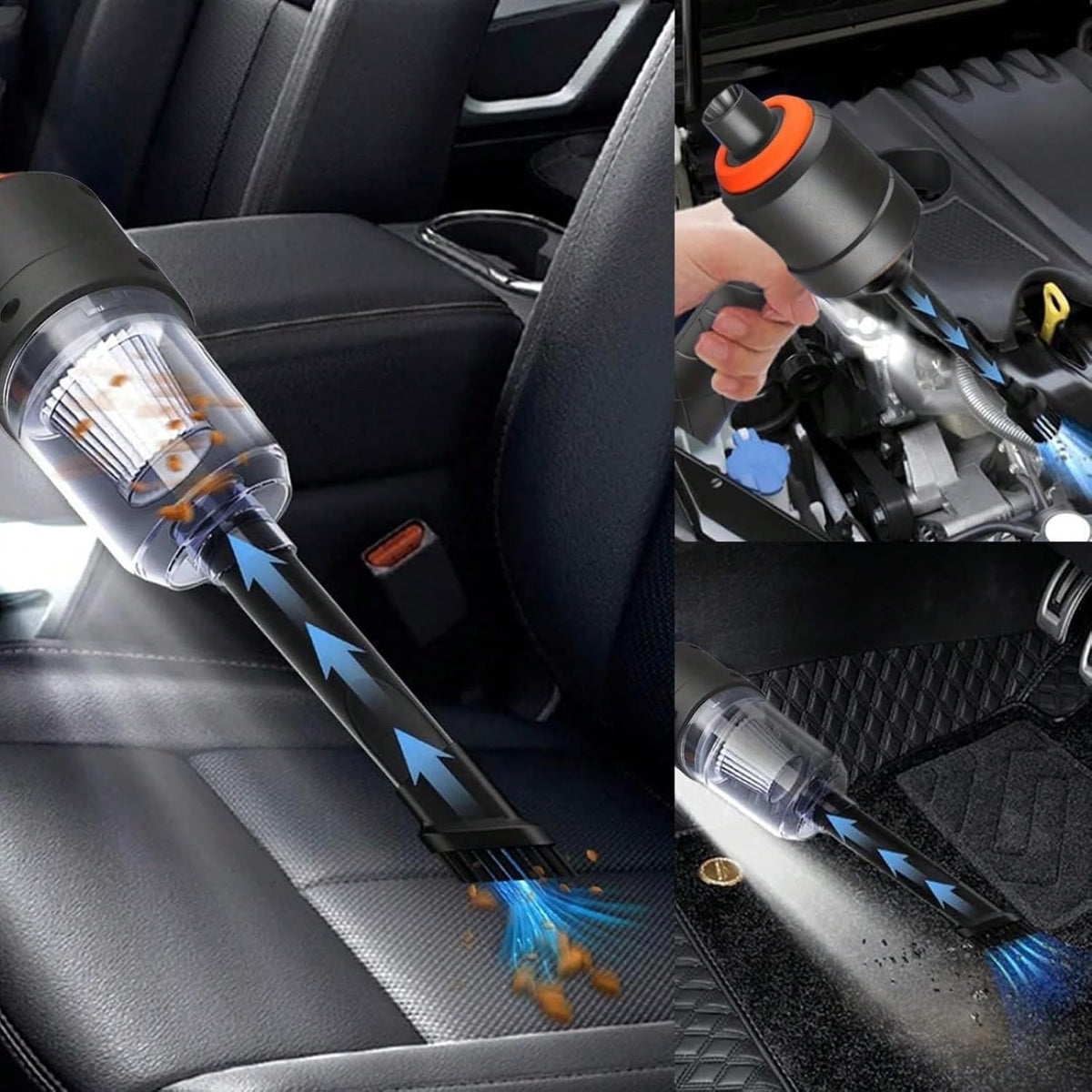 High - Power 120W Handheld Vacuum for Car & Home Users - Mini Dust Buster with USB - Portable Cleaning Solution