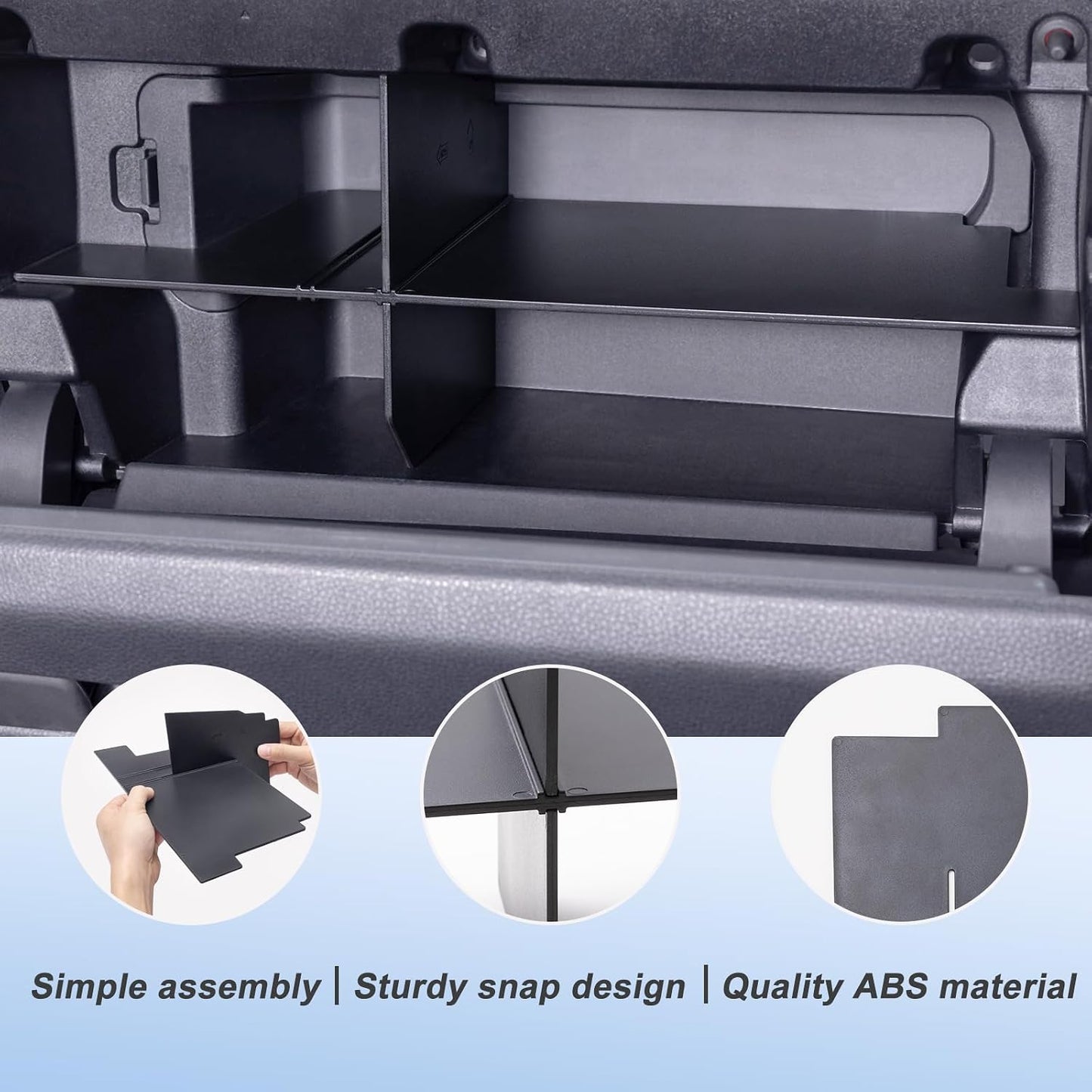 JKCOVER Glove Box Organizer Compatible with 2024 2025 2026 Toyota Tacoma(4th Gen Tacoma) Glove Box Compartment Insert Storage Divider Accessories (Patent Design