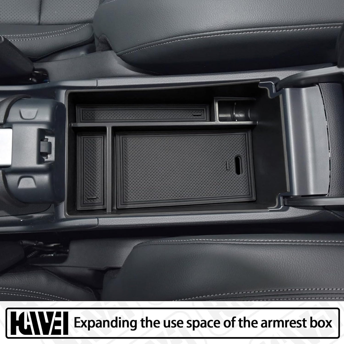 Center Console Organizer Tray for Honda HRV 2023-2027 Accessories, Black