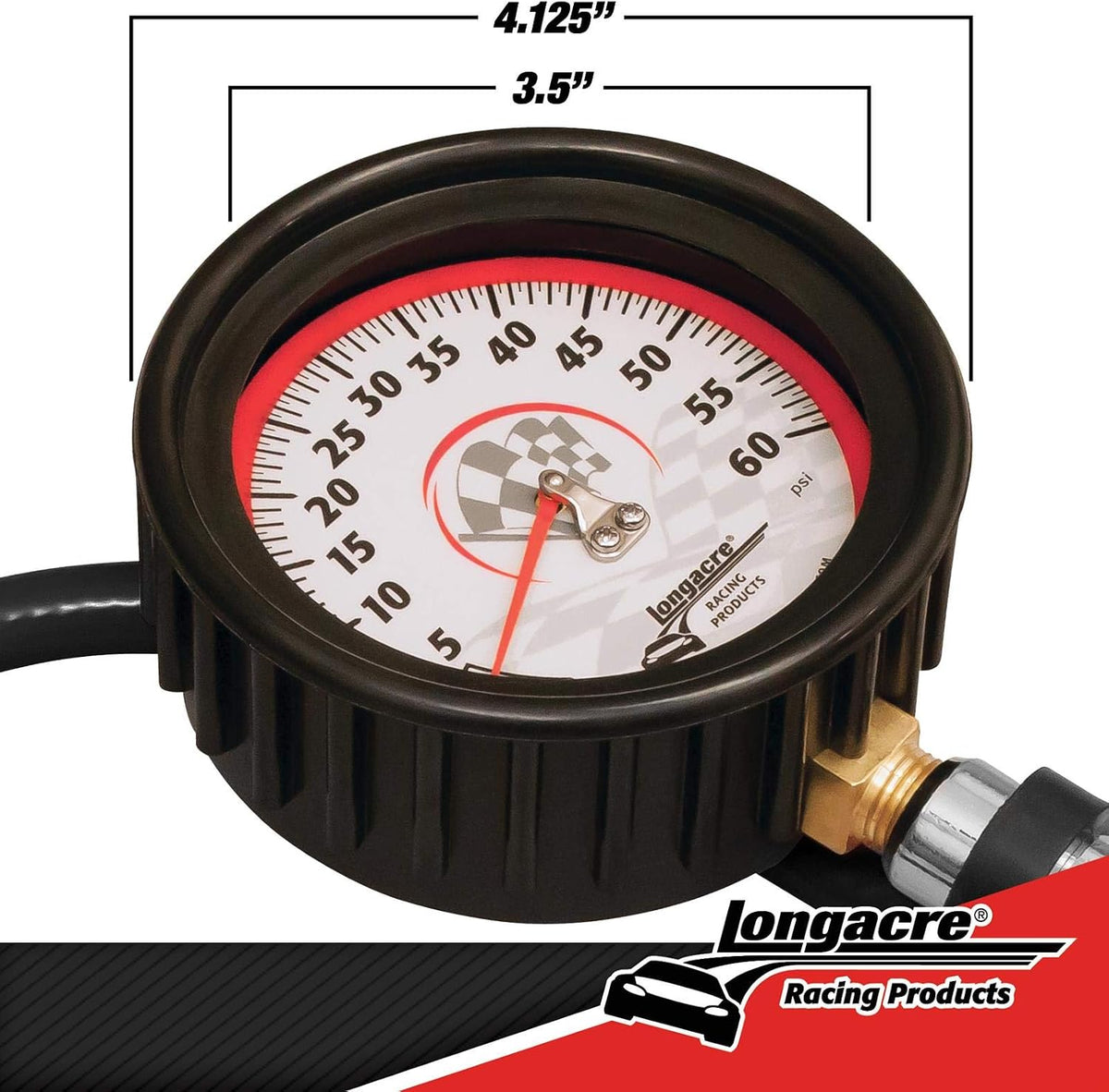 Longacre 52-52007 Magnum 3-1/2 GID Quick Fill Gauge 0-60 psi