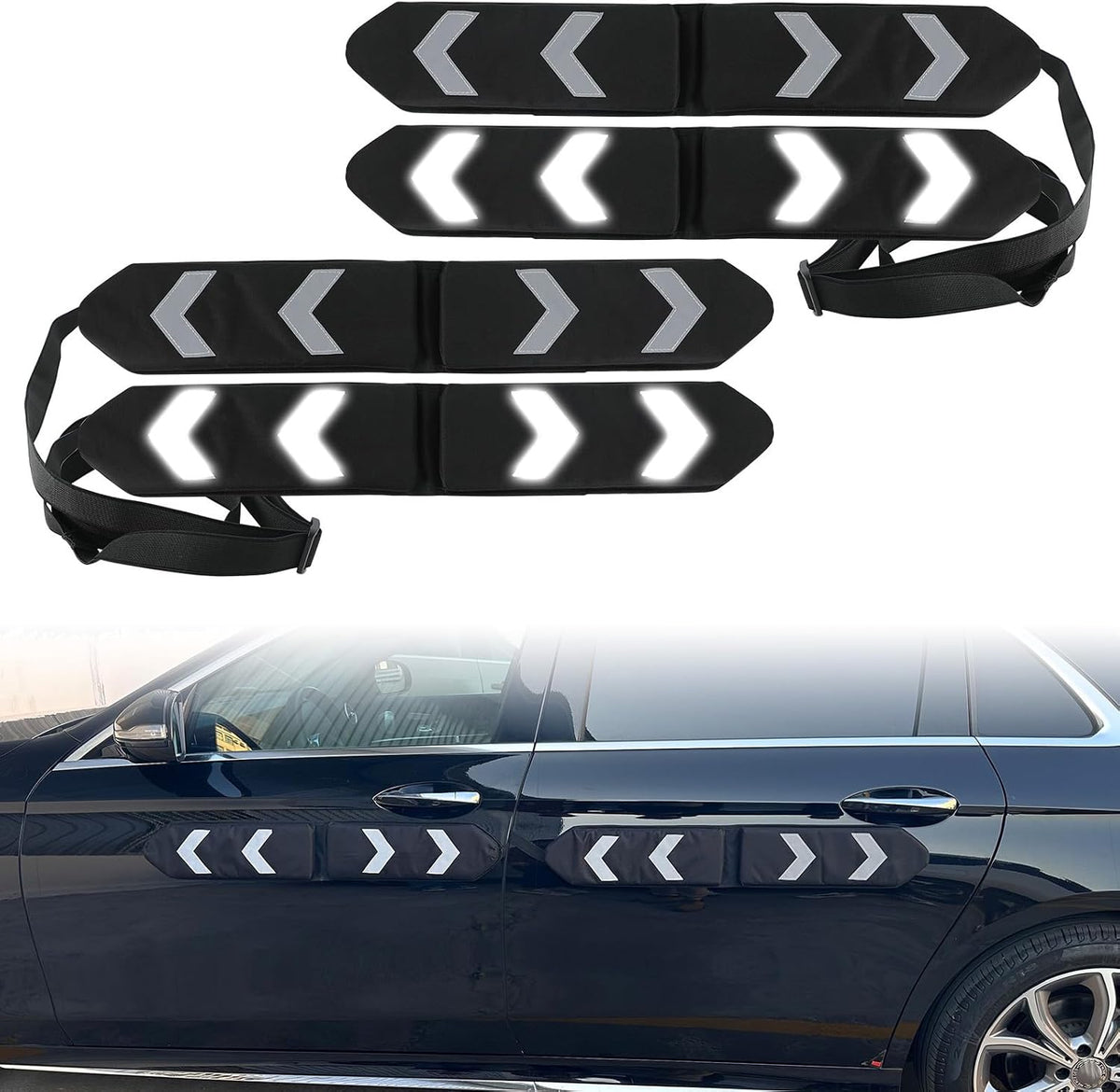 Winunite Removable Soft Magnetic Car Door Dent Protector Black(Pack of 2)