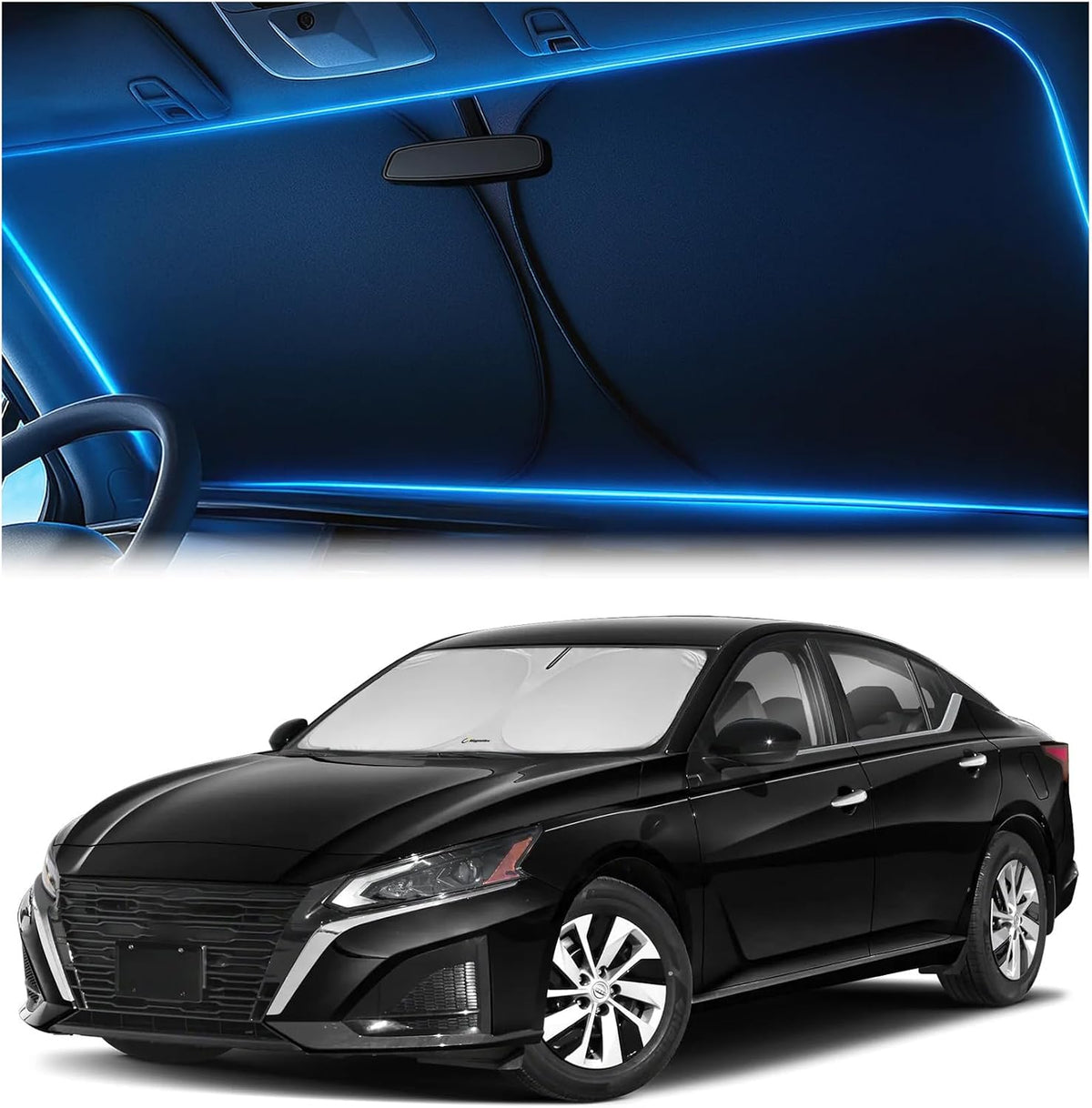 Magnelex Windshield Sun Shade for Honda Civic 2022 2023 2024 2025 2026, Foldable Car Window Sunshade, Heat & UV Visor Cover, Reflective Front Shades Accessories