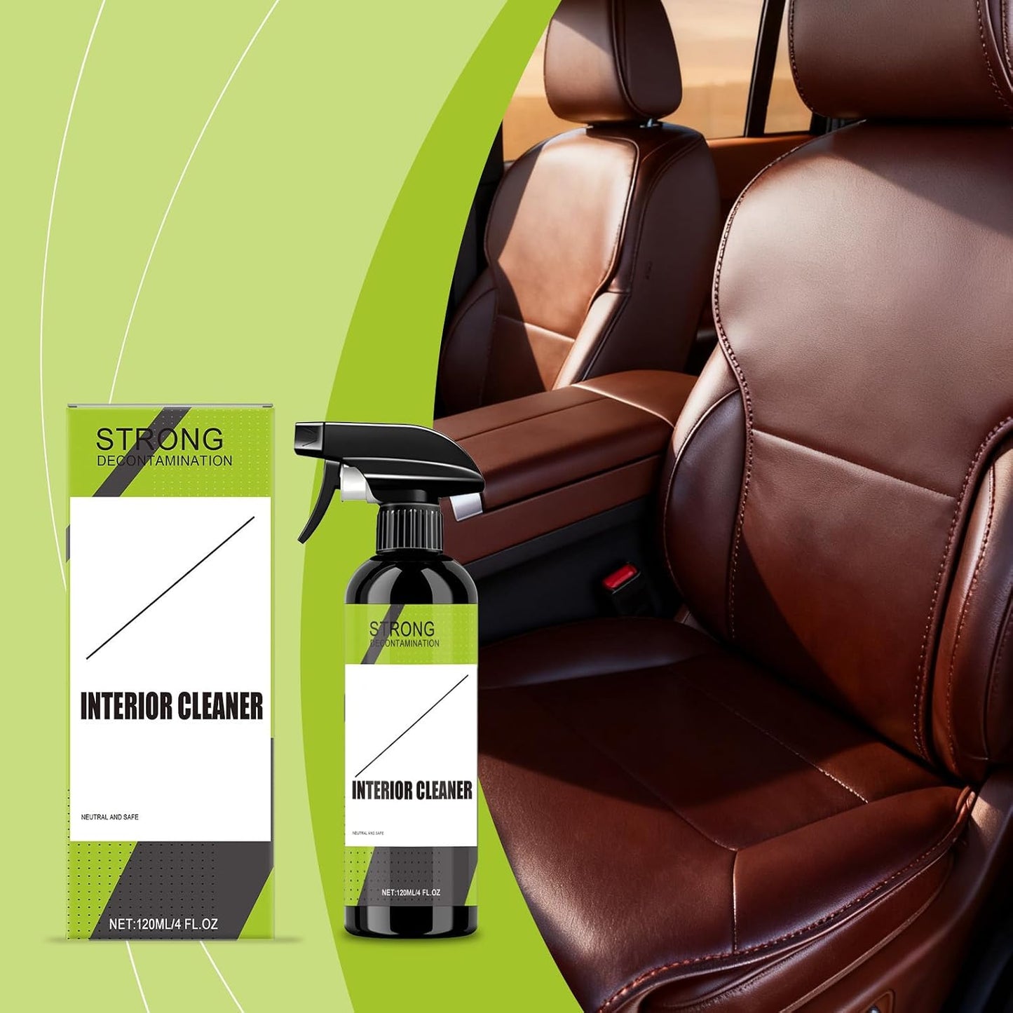Easy to Use Waterless Car Interior Sprayer for Quick of Seats Dashboards and Ceilings 120ml Waterless